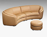 Round Modern Italian leather Sofa M56