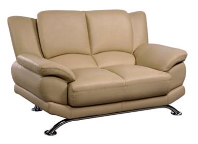 GL Love Seat Cappucci Leather Match