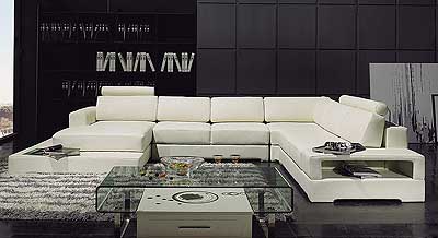 Contemporary Leather Sectional Sofa