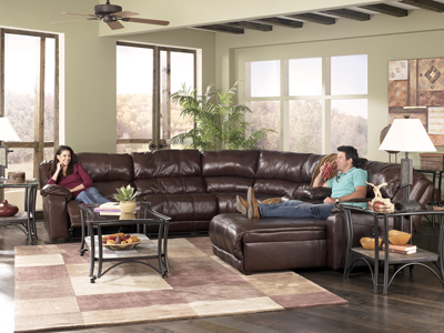 Braxton Java 5 Piece Reclining Sectional Sofa