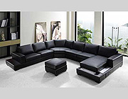 VG-RZ Modern Black Sectional Sofa