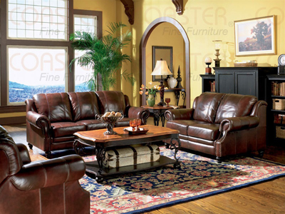 Princeton Collection Leather Living Room Group 