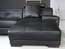 Omega Modern Black Leather Sectional  Sofa