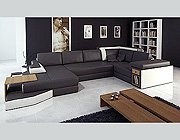 Leather Black White Sofa sectional 14