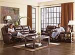 Revolution Burgundy Reclining Sofa, Loveseat and Glider Recliner Set