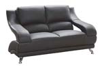 GL Love Seat Gray Leather Match