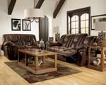 Blake Walnut Reclining Sofa, Loveseat and Rocker Recliner Set