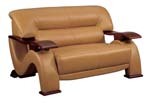 GL Love Seat-Brown Leatherette