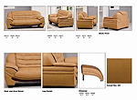 Leather sofa set Callisto