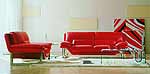 Red Nicole leather sofa  set