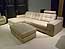 Fiore Sofa Sectional Leather  Beige