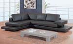 GL 2 Piece Sectional Brown Leather Match